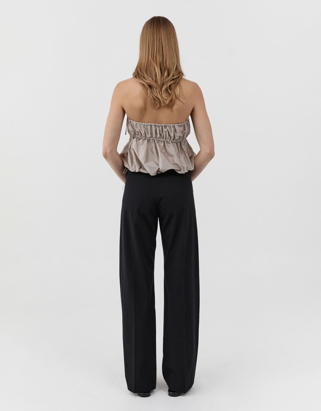 St. Agni - Paper Taffeta Strapless Drawstring Top
