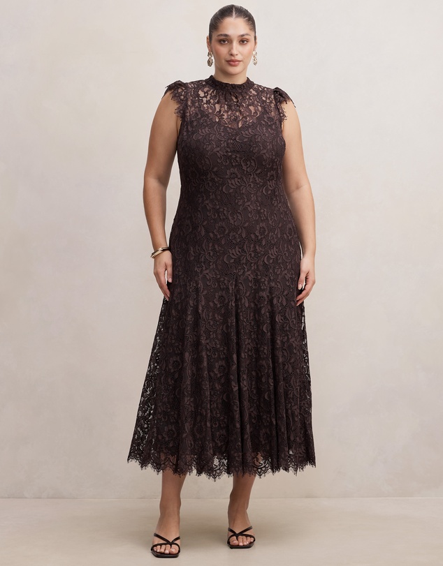 Forever New Curve - Arielle Curve Lace Midi Dress