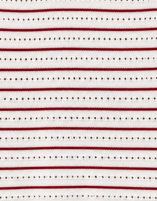 SACHA DRAKE - Eyelet Stripe Knit Top