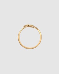 Elli Jewelry - Ring Spiral 925 Sterling Silver Gold Plated