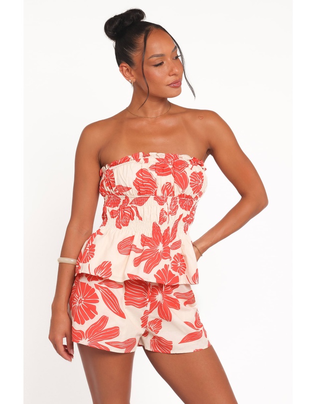 Petal & Pup - Luna Short Set - Red Floral