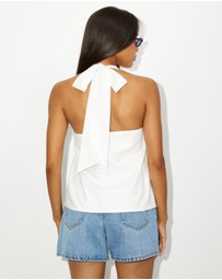 Dazie - Long Hot Summer Tie Front Top