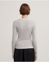 Witchery - Contrast Trim Long Sleeve Top