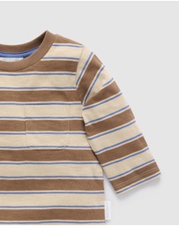 Purebaby - Stripey Long Sleeve Tee -Kids-Babies