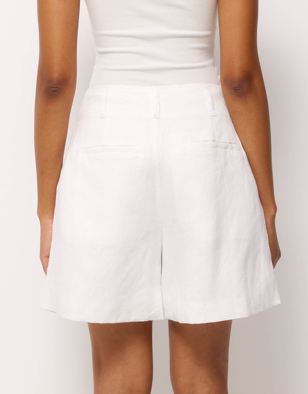 AERE - Raisa Tuck Linen Shorts
