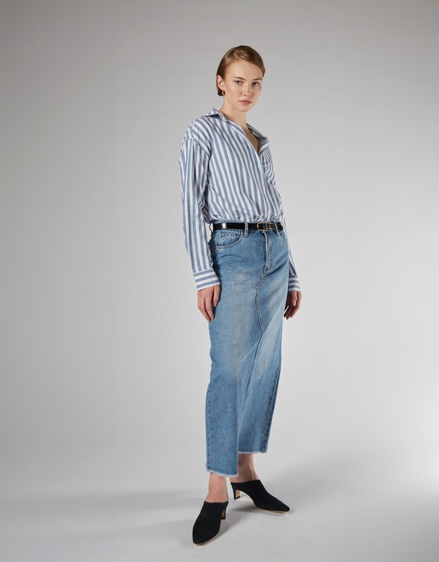 DRICOPER DENIM - Finley Loose Blue Stripe Shirt