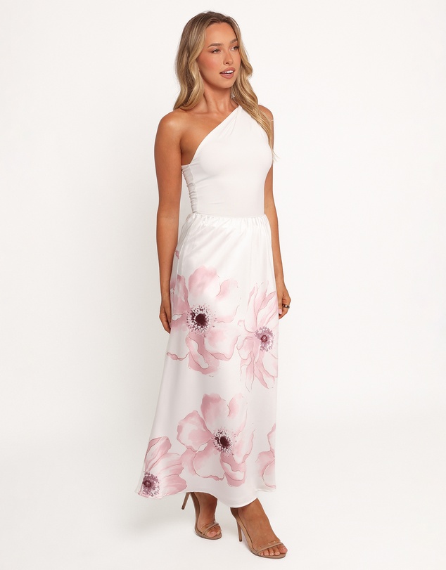 Petal & Pup - Lila Maxi Skirt - Pink White Floral