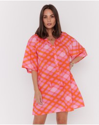 ALEXANDRA - Aura Dress Pink Blur Print