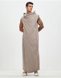 Surrounded By Ghosts - The Purpurite Long Hooded Fleece Sleeveless Cardigan