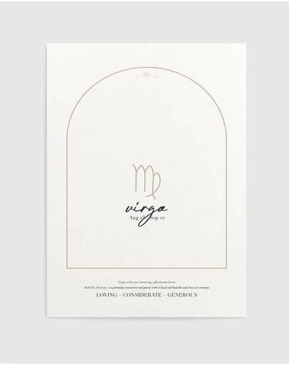 Olive et Oriel - Virgo Zodiac Art Print A3