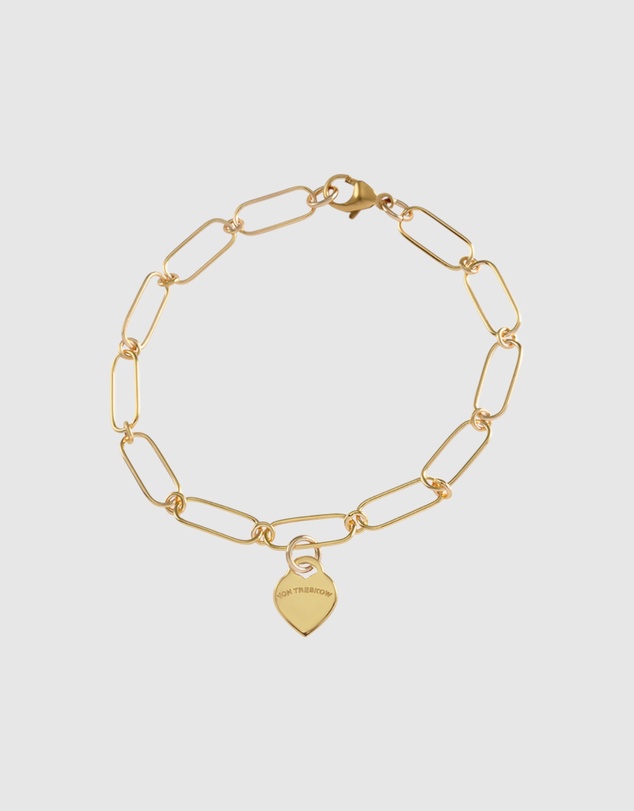 Von Treskow - Open Link Clip Chain Bracelet with Mini VT Heart
