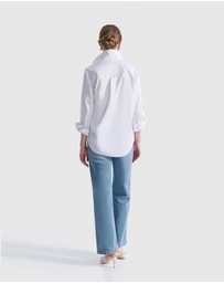 IDA+S - Matilda Oversized Stretch Cotton Blouse