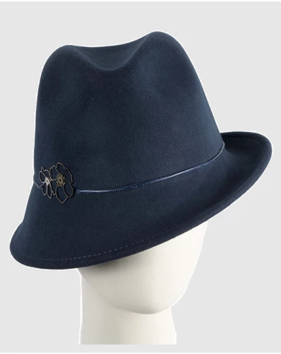 Max Alexander - Felt Navy Trilby Hat