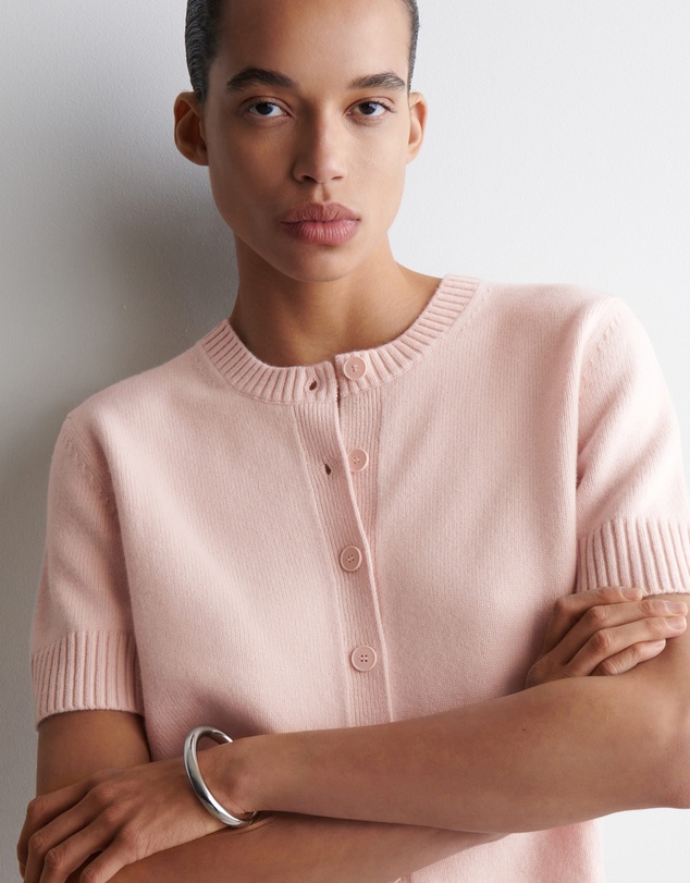 COS - Merino Wool Short-Sleeved Cardigan