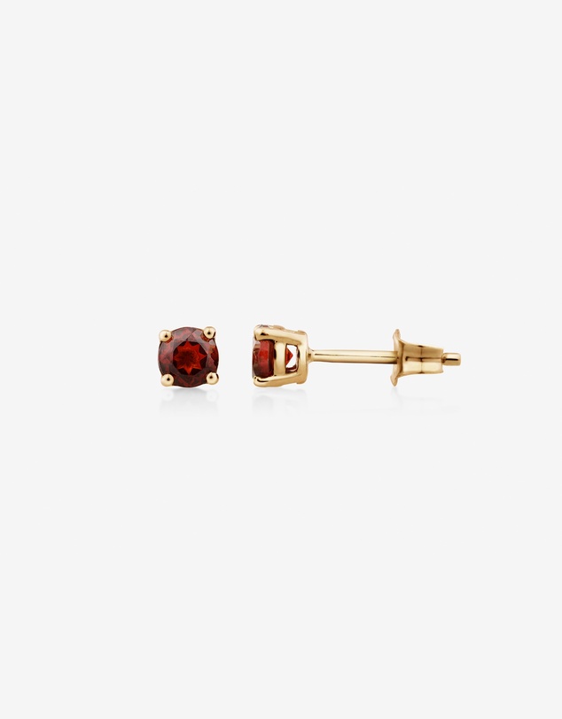 Michael Hill - Stud Earrings with Rhodolite Garnet in 10kt Yellow Gold