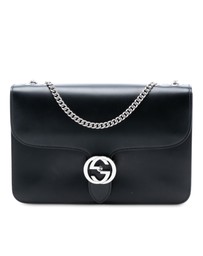 Pre-Loved by Azura Reborn - Pre-Loved Medium Polished Calfskin Dollar Interlocking G Crossbody