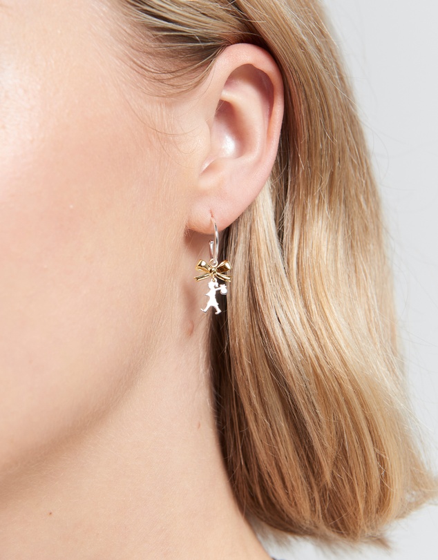 Karen Walker - Mini Girl with a Bow Hoops