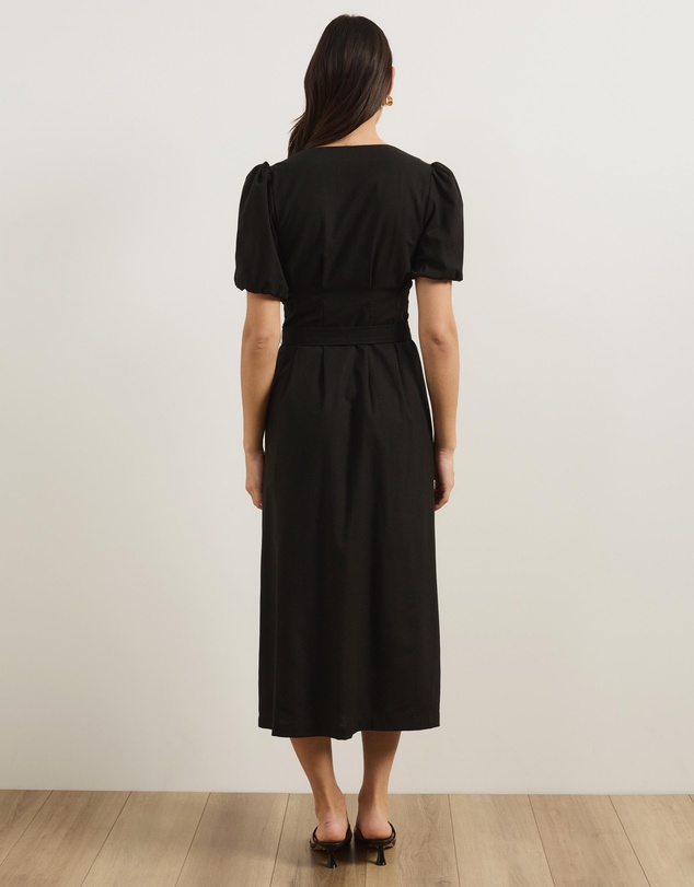 Atmos&Here - Audrey Fitted Button Front Midi Dress