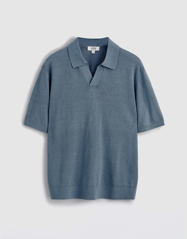 COS - Knitted Linen Polo Shirt