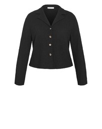 City Chic - Plus size Zoie Long Sleeve Shirt - black