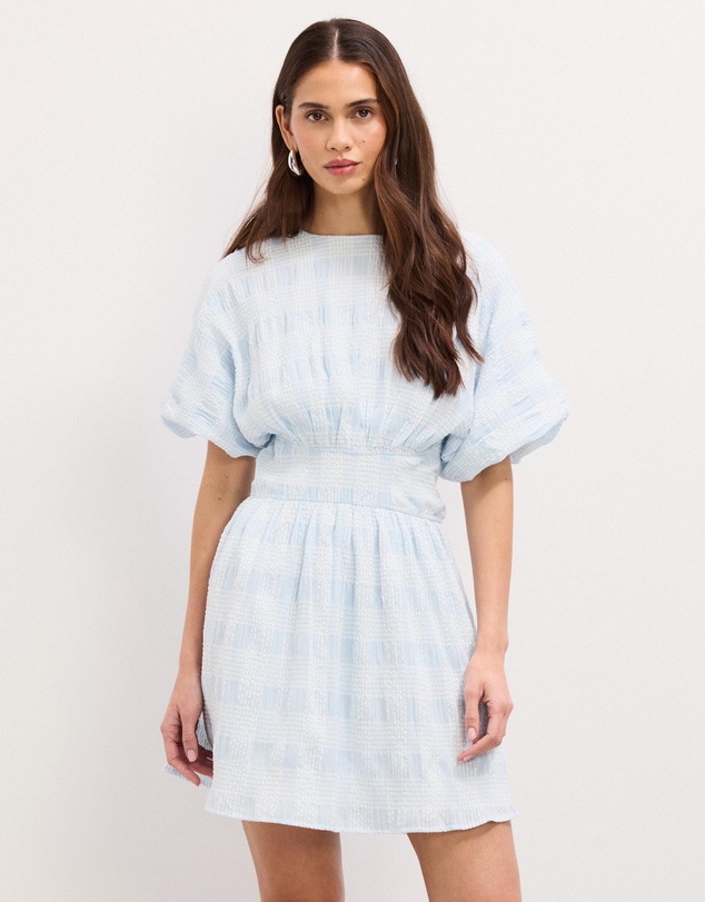The Fated - Gallery Waisted Gingham Mini Dress