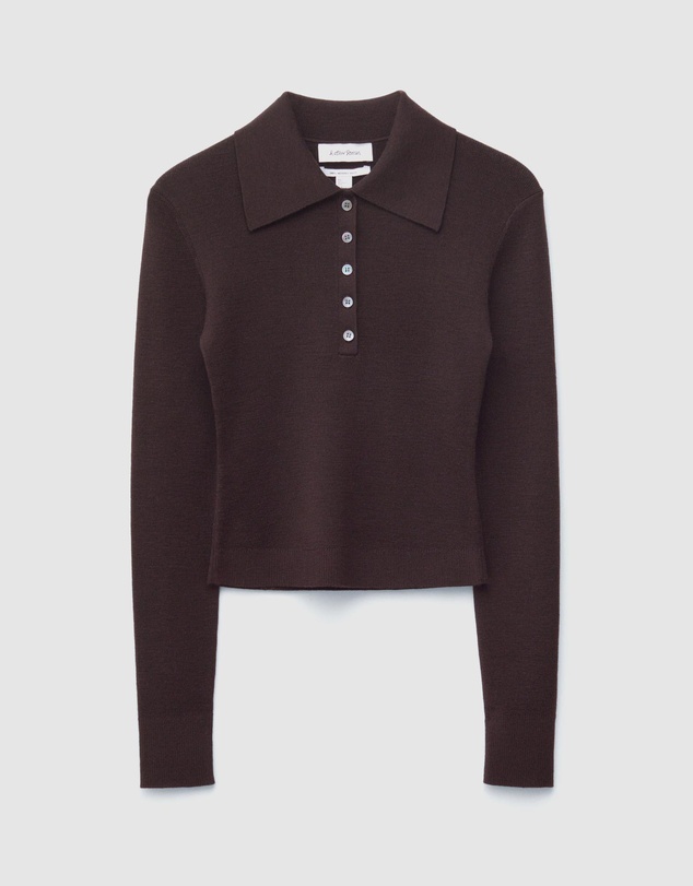 & Other Stories - Rib-Knit Merino Wool Polo Top