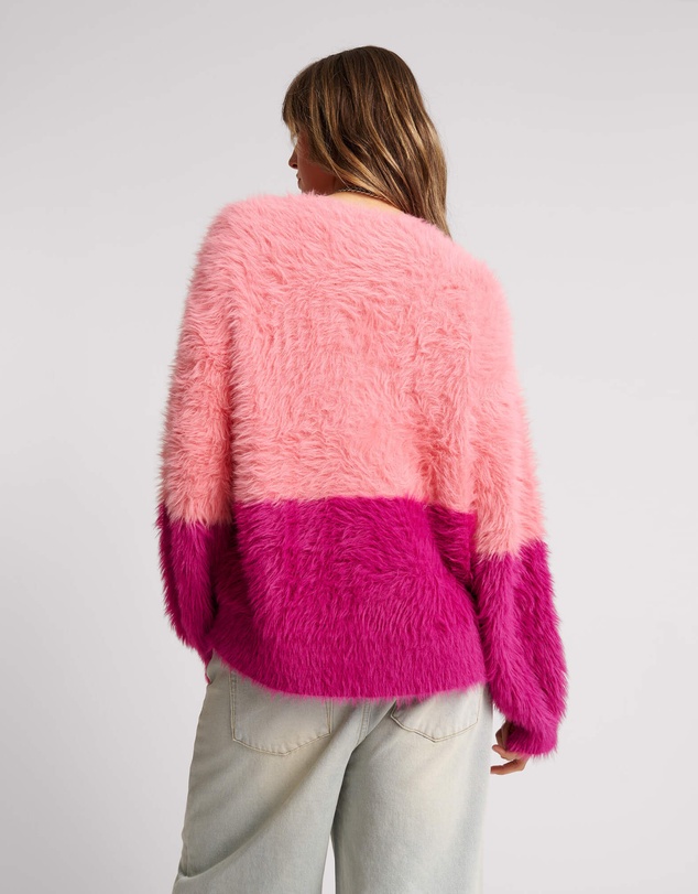 ONE TEASPOON - Fluffy Colour Block Sweater