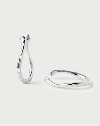 PDPAOLA - Air Mini Silver Hoop Earrings