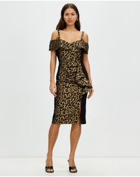 Pink Ruby - Leopard Love Off Shoulder Dress