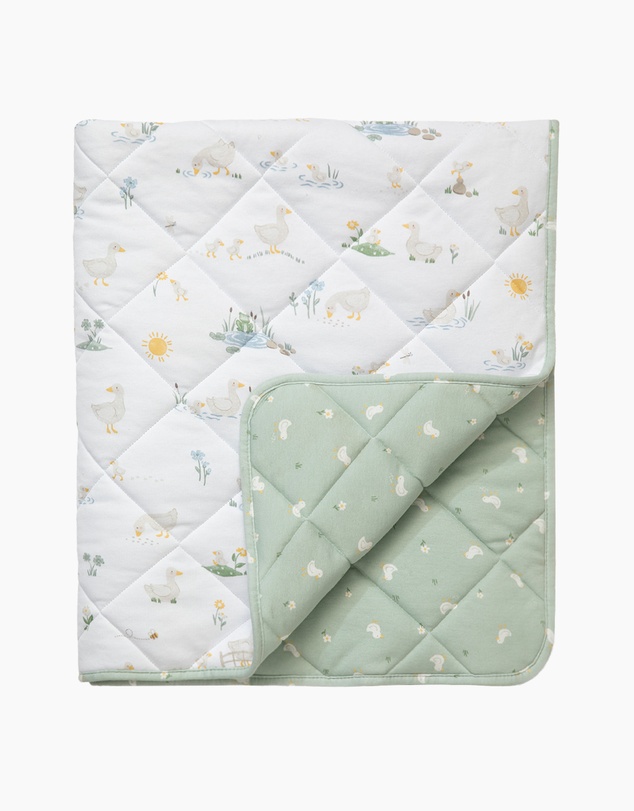 Living Textiles - Reversible Quilted Cot Comforter - Goosey Goosey