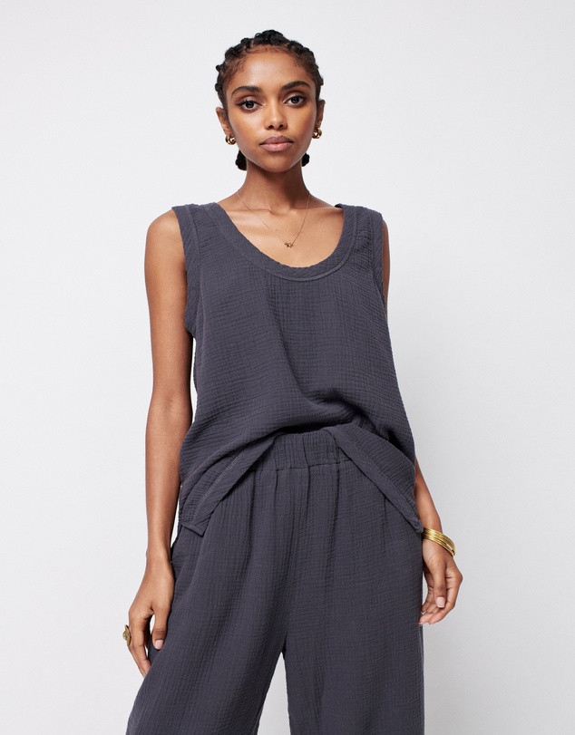 Faherty - Dream Cotton Gauze Scoop Tank