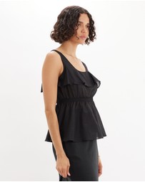 Amelius - Lorena Peplum Ruffle Top