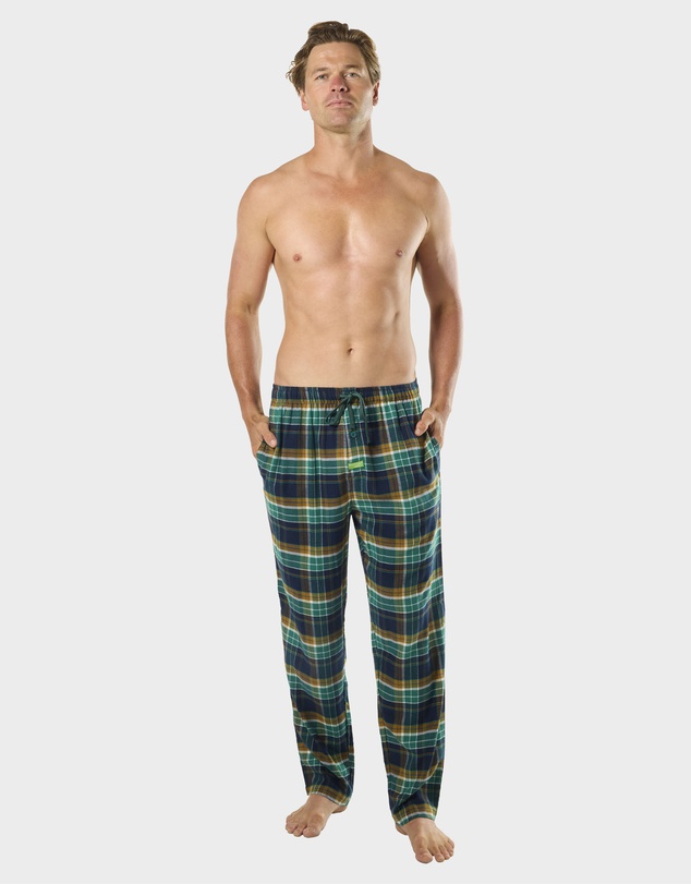 Mitch Dowd - Mens Paddy Plaid Bamboo Pyjama Pants - Green