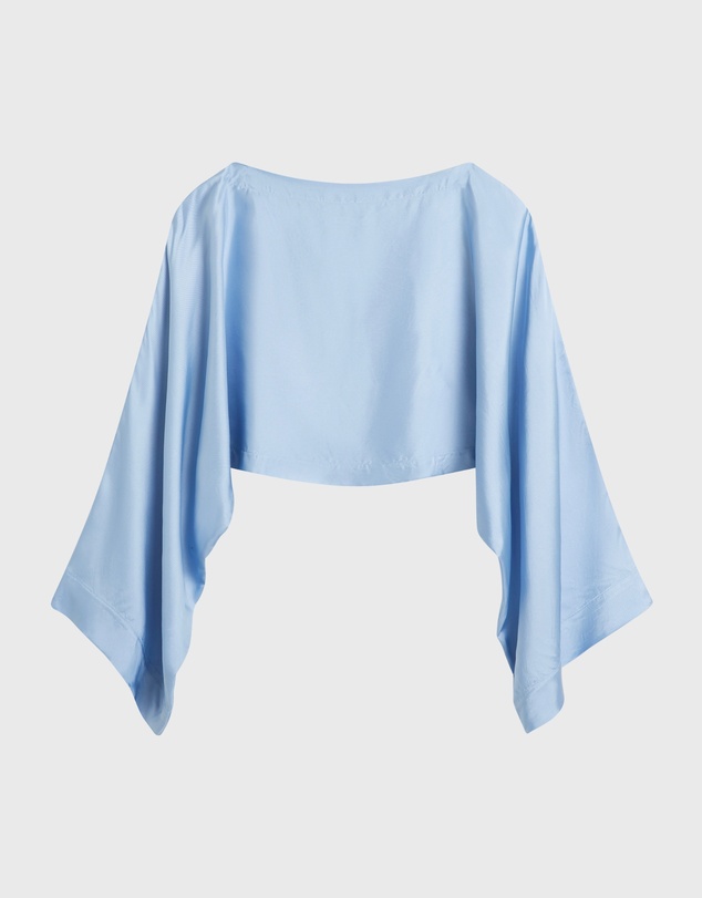 BONDI BORN - Como Kimono Top - Sky Blue