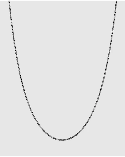 Kuzzoi - ICONIC EXCLUSIVE - Classic Rope Chain Necklace in Oxidised 925 Sterling Silver