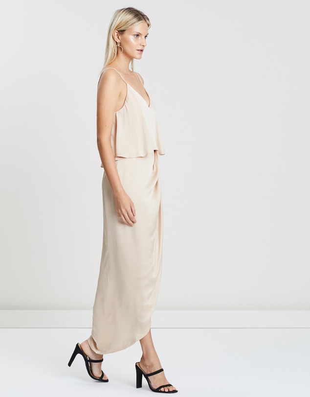 Shona Joy - Luxe Draped Cocktail Frill Dress