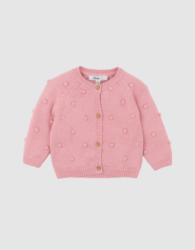 Bebe by Minihaha - Charlie Bobble Knitted Cardigan - Babies