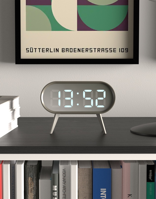 Newgate - Newgate Space Hotel Cyborg Led Alarm Clock Grey