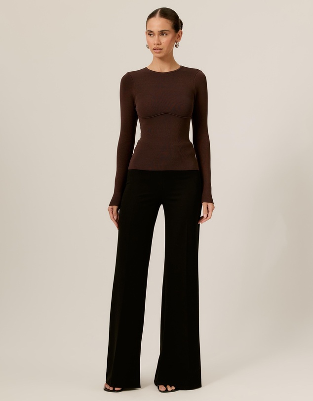 Tussah - Crew Neckline With Under Bust Seam Top