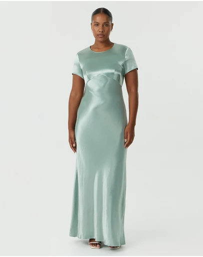 Third Form - Satin Bias Maxi Tee Dress