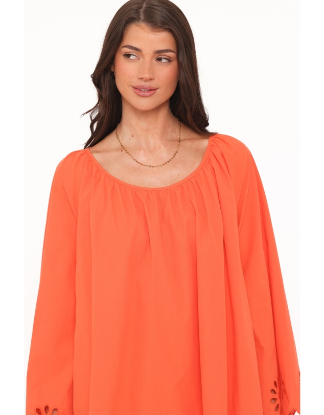 Petal & Pup - Tampa Long Sleeve Mini Dress - Orange