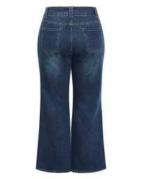 City Chic - Plus size Pia Fit Bootleg Short Jean - dark wash