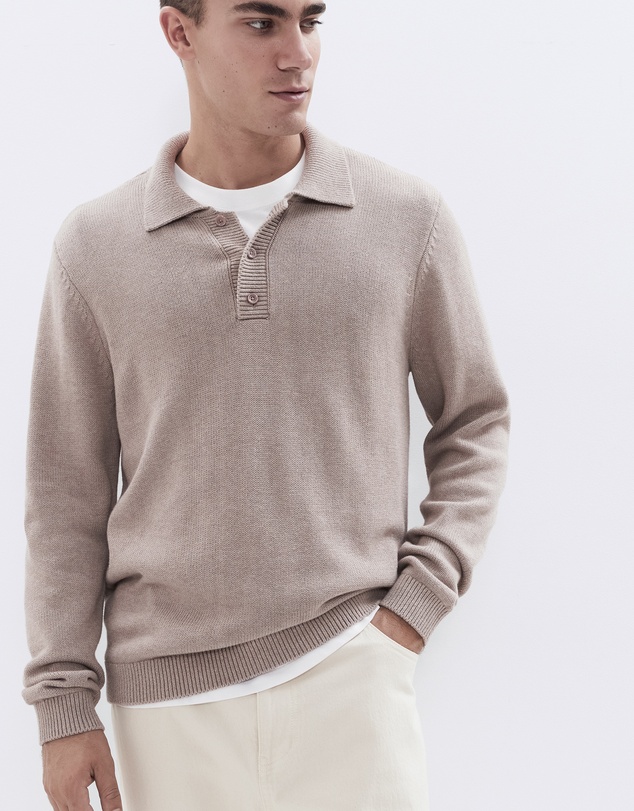 UNISON - Knit L/S Polo
