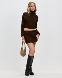 Style Addict - Chunky Knit Crop Skivvy