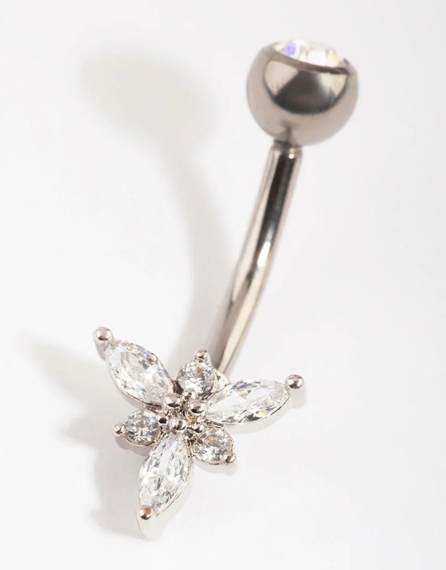 Lovisa - Titanium Diamante Belly Bar