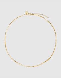 Najo - Mirage Yellow Gold Double Chain Necklace (45cm+ext)