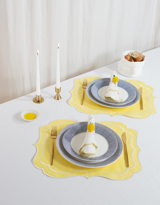 Tablescaped - La Dolce Vita - Set of 4 Lemon Napkin Rings