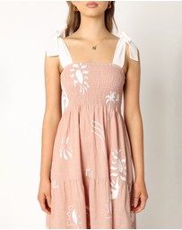 Petal & Pup - Sarelle Midi Dress - Tan Blush