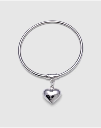 Von Treskow - Art Deco Bangle With Puffy Heart