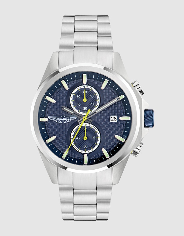 Aston Martin - HLC 44mm Navy Blue Stainless Steel Bracelet Watch